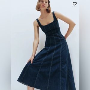 ISO Reformation Amory Denim Midi Dress